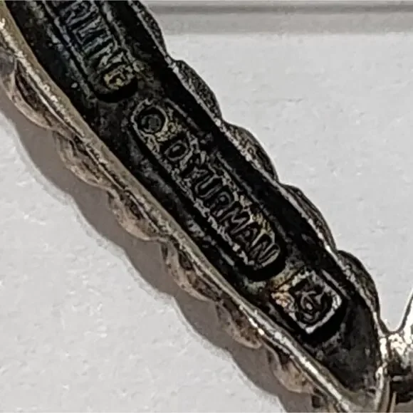 David Yurman 10k gold and white gold braided brooch‎ pin